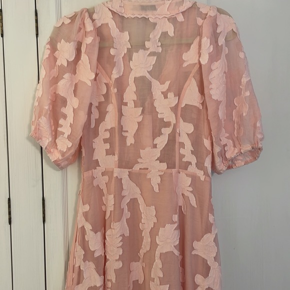 Tanya Taylor Ariela Maxi Dress in Pink Floral Jacquard Size 2 - Picture 13 of 14